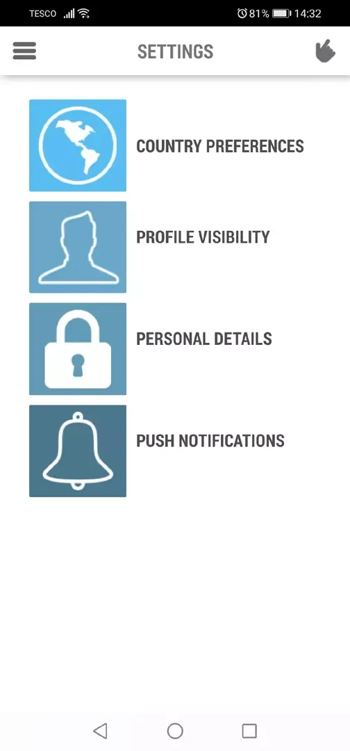 Asiand8 Android app settings