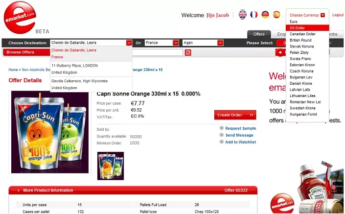 emarket.com home page